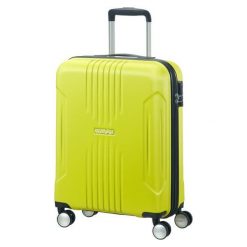 American Tourister Walizka Podróżna Tracklite 55 Cm Limonkowy. Żółte walizki American Tourister, bez wzorów. Za 285,00 zł.