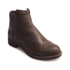 Zielone Klasyczne Botki Jazzówki W102 Khaki. Zielone botki damskie ButyModne, klasyczne, bez obcasa, bez zapięcia. Za 59,00 zł.