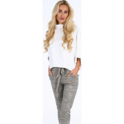 Kremowa bluzka oversize 0204. Białe bluzki damskie marki Fasardi. Za 99,00 zł.