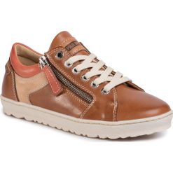 Sneakersy PIKOLINOS - 901-6766C2 Brandy. Pomarańczowe półbuty damskie Pikolinos, bez wzorów, ze skóry ekologicznej, bez obcasa, na płaskiej podeszwie, bez zapięcia. W wyprzedaży za 379,00 zł.
