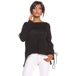 Sweter "Aimee" w kolorze czarnym. Bez kategorii marki 100% Maille, s, z asymetrycznym kołnierzem. W wyprzedaży za 108,95 zł.