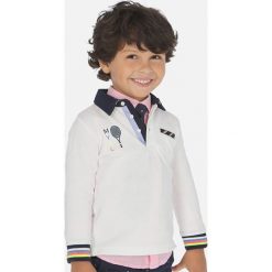 Mayoral - Polo dziecięce 92-134 cm. Białe t-shirty chłopięce Mayoral, z nadrukiem, z elastanu, z krótkim rękawem. Za 106,90 zł.