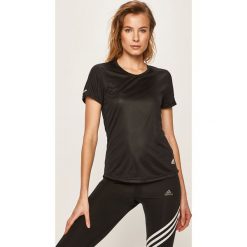 Adidas Performance - T-shirt. Czarne topy damskie adidas Performance, s, bez wzorów, z poliesteru, z okrągłym kołnierzem. Za 99,90 zł.