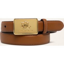 Lauren Ralph Lauren - Pasek skórzany. Żółte paski damskie Lauren Ralph Lauren, w paski, ze skóry. W wyprzedaży za 159,90 zł.