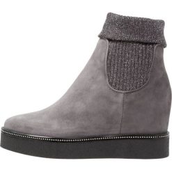 Botki damskie: MA&LO Botki na koturnie amalfi gris
