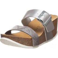 Buty damskie: Klapki w kolorze srebrnym