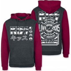 Kiss Japan Live 2015 Bluza z kapturem czerwony/szary. Czerwone bluzy męskie rozpinane Kiss, l, z kapturem. Za 184,90 zł.