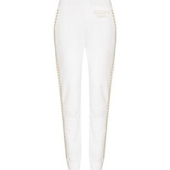 Spodnie MOSCHINO UNDERWEAR. Białe spodnie damskie Moschino Underwear, z bawełny. W wyprzedaży za 440,00 zł.