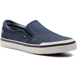 Tenisówki WRANGLER - Idol Slip On WM91112A Blue Japan Denim 661. Niebieskie półbuty męskie Wrangler, na co dzień, bez wzorów, ze skóry, eleganckie, bez zapięcia. Za 209,00 zł.