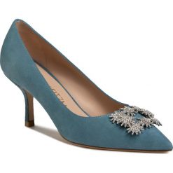 Szpilki STUART WEITZMAN - Kelsey 75 9L53267 Cerulean Suede. Niebieskie półbuty damskie Stuart Weitzman, bez wzorów, ze skóry, bez obcasa, na obcasie, bez zapięcia. W wyprzedaży za 1219,00 zł.