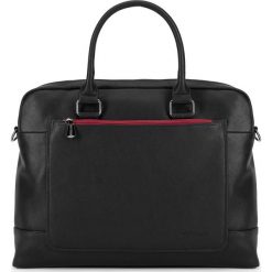 Torba na laptopa. Czarne torby męskie skórzane Wittchen, w paski, ze skóry ekologicznej, biznesowe, małe. Za 399,90 zł.