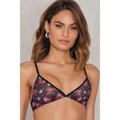 Biustonosze bardotka: NA-KD Lingerie Biustonosz z siateczki z nadrukiem – Multicolor