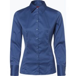 HUGO - Bluzka damska – The Fitted Shirt, niebieski. Niebieskie bluzki damskie HUGO, bez wzorów, bez kołnierzyka, bez rękawów. Za 399,95 zł.