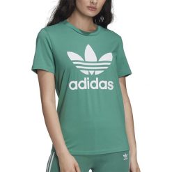 ADIDAS TREFOIL TEE > FM3300. Koszulki damskie Adidas, z aplikacjami, z elastanu, klasyczne, bez kołnierzyka, z krótkim rękawem. Za 99,99 zł.