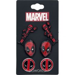 Kolczyki damskie: Deadpool Kolczyki – Earpin wielokolorowy