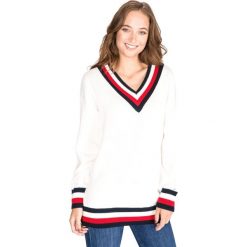 Tommy Hilfiger Essential Sweter Biały. Białe bluzy damskie m, z bawełny. Za 686,95 zł.