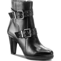 Botki TAMARIS - 1-25070-39 Black 001. Czarne buty zimowe damskie Tamaris, z polaru, na obcasie. W wyprzedaży za 249,00 zł.