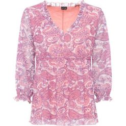 Tunika shirtowa z nadrukiem bonprix jasnoróżowy - paisley. Różowe tuniki damskie bonprix, z nadrukiem, bez kołnierzyka, bez rękawów. Za 79,99 zł.