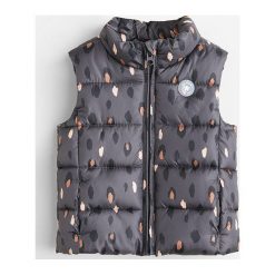 Mango Kids - Bezrękawnik dziecięcy 86 - 104 cm. Szare kurtki dziewczęce Mango Kids, bez wzorów, z poliesteru, bez kaptura. Za 79,90 zł.