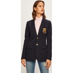 Polo Ralph Lauren - Żakiet. Niebieskie marynarki damskie Polo Ralph Lauren, bez wzorów, z bawełny. Za 1299,00 zł.