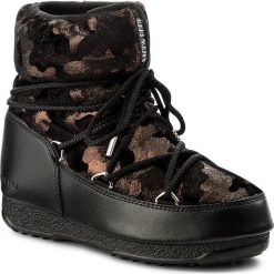 Śniegowce MOON BOOT - Low Camu Wp 24006900001 Nero/Bronzo. Czarne buty zimowe damskie Moon Boot, z materiału. W wyprzedaży za 519,00 zł.