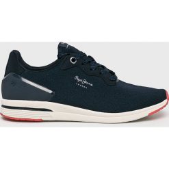Pepe Jeans - Buty. Czerwone buty sportowe męskie Pepe Jeans, z jeansu, na sznurówki. W wyprzedaży za 299,90 zł.