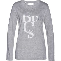 Bluza dresowa bonprix jasnoszary melanż. Szare bluzy damskie bonprix, bez wzorów, z dresówki, bez rękawów, bez kaptura. Za 44,99 zł.