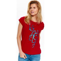 T-shirty damskie: T-SHIRT KRÓTKI RĘKAW DAMSKI, Z NAPISEM