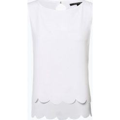 Comma - Damska bluzka bez rękawów, beżowy. Brązowe bluzki damskie marki comma, bez wzorów, eleganckie, bez kołnierzyka, bez rękawów. Za 199,95 zł.