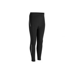 Spodenki na rower 300. Czarne spodnie dresowe dziewczęce marki B'TWIN, z dresówki. Za 39,99 zł.