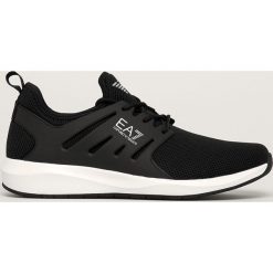 EA7 Emporio Armani - Buty. Czarne sneakersy męskie EA7 Emporio Armani, z okrągłym noskiem, na sznurówki. W wyprzedaży za 449,90 zł.