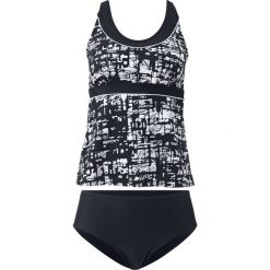 Tankini (2 części) bonprix czarno-biały. Czarne stroje kąpielowe damskie bonprix, bez wzorów. Za 109,99 zł.