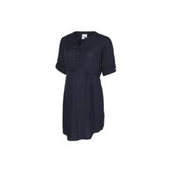 Mama licious Tunika dla kobiet w ciąży MLMERCY Navy Blazer - niebieski - Gr.Odzież ciążowa. Niebieskia bluzki damskie marki Mama Licious, z wiskozy, z krótkim rękawem. Za 145,00 zł.