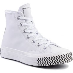 Trampki CONVERSE - Chuck 70 Hi 564970C White/White/Black/White. Białe półbuty damskie Converse, ze skóry. W wyprzedaży za 349,00 zł.