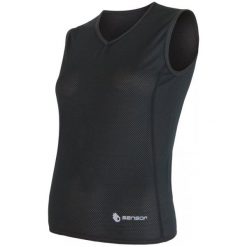 Sensor Koszulka Coolmax Air V-Neck Black Xl. Czarne bluzki sportowe damskie marki Sensor, s, bez rękawów, na fitness i siłownię. Za 109,00 zł.