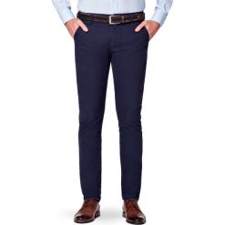 Spodnie Granatowe Chino Paul. Spodnie męskie LANCERTO, na co dzień, s, bez wzorów, z elastanu, eleganckie. Za 299,90 zł.
