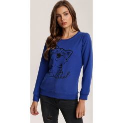 Granatowa Bluza Jynarah. Niebieskie bluzy damskie Renee, xl, bez wzorów, bez rękawów, bez kaptura. Za 69,99 zł.