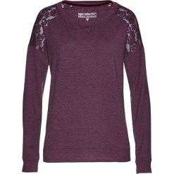 Bluzy damskie: Bluza z koronką bonprix czarny bez