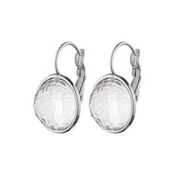 Kolczyki damskie: Kolczyki w kolorze srebrnym z kryształem Swarovski