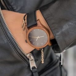 Zegarek Neat Zegarek damski amazaque drewniany czarno-szary 38mm. Czarne zegarki damskie Neat. Za 324,00 zł.