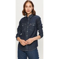 Levi's - Koszula jeansowa. Niebieskie bluzki damskie Levi's®, s, bez wzorów, z elastanu, klasyczne, z klasycznym kołnierzykiem, z długim rękawem. Za 319,90 zł.