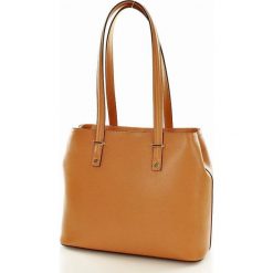 Shopper bag damskie: skórzana torba na ramię BONITA camel