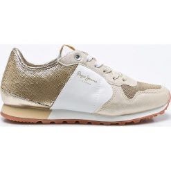Pepe Jeans - Buty. Żółte buty sportowe damskie Pepe Jeans, bez wzorów, z jeansu, sportowe. W wyprzedaży za 249,90 zł.