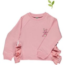Bluza w kolorze jansoróżowym. Różowe bluzy niemowlęce Småfolk, z nadrukiem, z bawełny, bez rękawów, bez kaptura. W wyprzedaży za 85,95 zł.