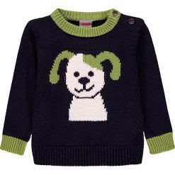 Sweter w kolorze granatowo-zielonym. Niebieskie swetry niemowlęce Kanz, bez wzorów. W wyprzedaży za 42,95 zł.