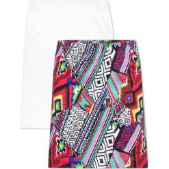 Spódniczki: Minispódniczka shirtowa (2 szt.) bonprix biały + kolorowy wzorzysty