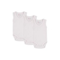 Body niemowlęce: PINK OR BLUE Body na ramiączkach 3szt. kolor biały