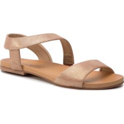 Sandały LASOCKI - ARC-3039-02 Gold. Różowe klapki damskie Lasocki, bez wzorów, ze skóry, bez obcasa, na obcasie. Za 119,99 zł.