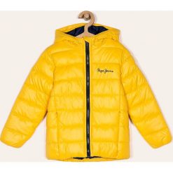 Pepe Jeans - Kurtka dziecięca. Żółte kurtki chłopięce Pepe Jeans, bez wzorów, z poliesteru, krótkie, z kapturem. Za 339,90 zł.