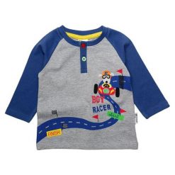 Gelati Koszulka Chłopięca Racer 68 Szary/Niebieski. Szare t-shirty chłopięce Gelati, bez wzorów, z elastanu, bez rękawów. Za 48,00 zł.